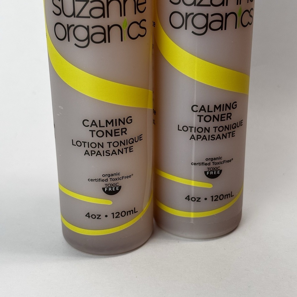 (2) SUZANNE ORGANICS Calming Toner 4 FL OZ ~ FULL SIZE, Brand New - Picture 2 of 5